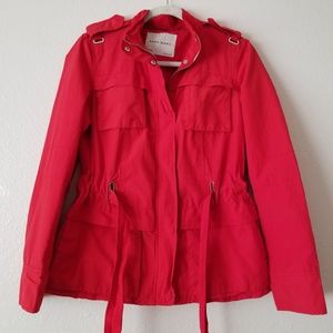Zara Red Spring Jacket With Belt M EUC